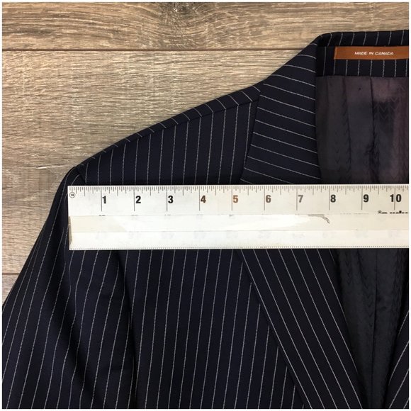 New Michael Kors Mens Suit 2 Piece Set Size 44L‎ Jacket Blazer Pants Wool Blue - Picture 9 of 16